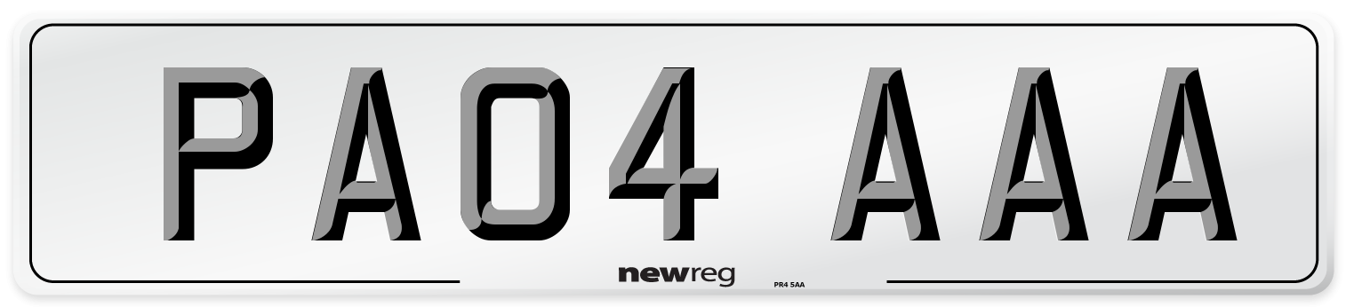 PA04 AAA Number Plate from New Reg